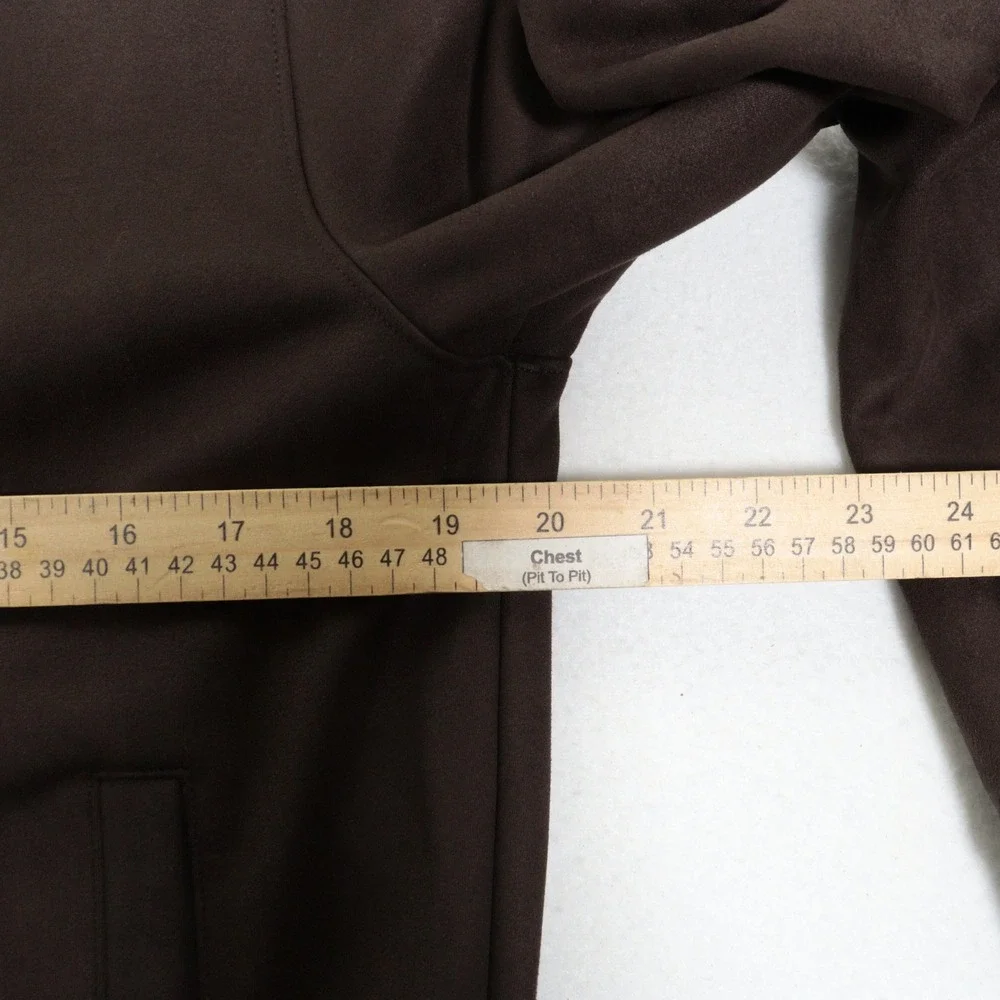 Banana Republic Bomber Jacket Vegan Suede Full Zip Brown Men Small NWOT